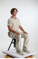 Man White Athletic Male Studio Poses